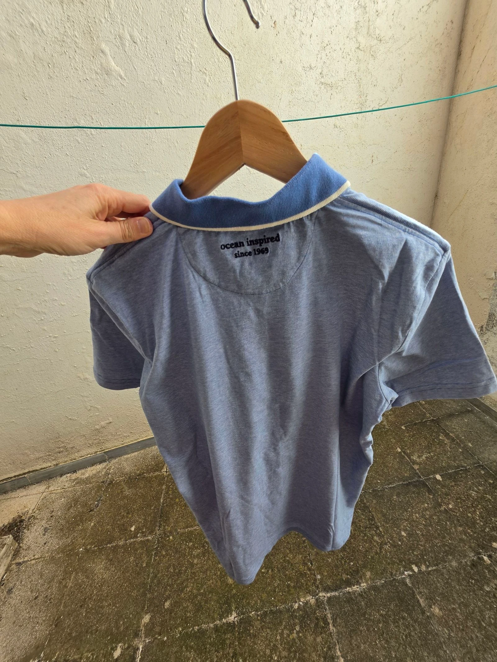 Ocean Men's Light Blue Polo Size M – photo 2